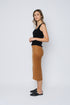 Erin-Faux Leather Midi Skirt
